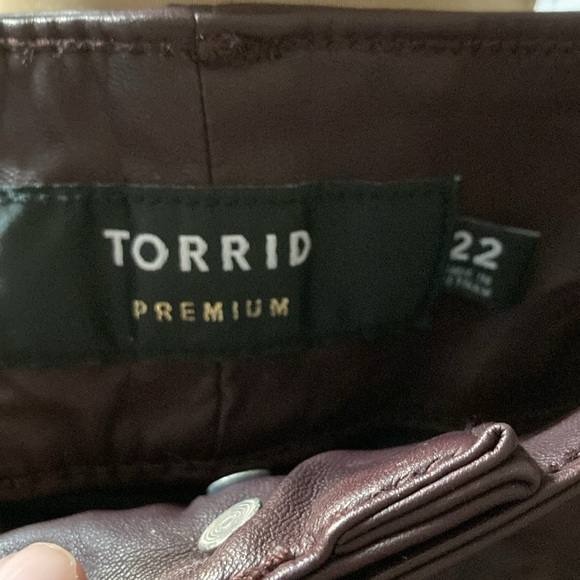 Torrid Premium Faux Leather Jegging - Oxblood - Picture 5 of 8